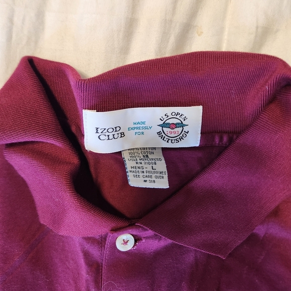 Vintage IZOD CLUB 1993 US Open Baltusrol Polo Shirt Size large - Picture 3 of 4